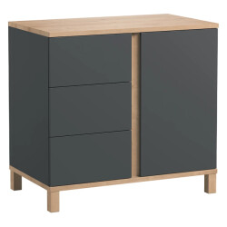 CaliCosy Ladenkast met 3 laden en 1 deur l90 cm hoogte