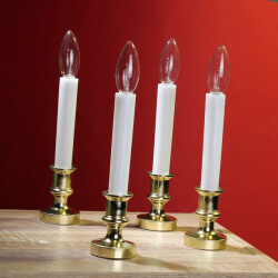 CaliCosy Set van 8 batterij-aangedreven kaarsenhouders voor de kersttafel