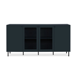CaliCosy Buffet 4 deuren waarvan 2 met glas marineblauw l180 cm bogota