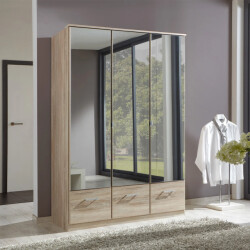 CaliCosy Kast met 3 spiegeldeuren en 3 laden l135 cm