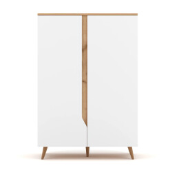 CaliCosy Scandinavische hoge buffetkast met 2 deuren l90 x h132 cm tree