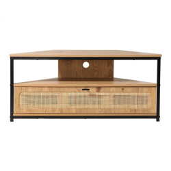 CaliCosy Hoek-tv-meubel 1 deur met rotan webbing l100 cm jaya