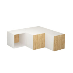 CaliCosy Tv-hoekmeubel met 2 laden en 1 vak l90 cm compact