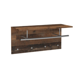 CaliCosy Wandkapstok met kledingrek 4 haken l72 cm spot
