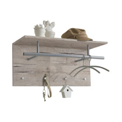 CaliCosy Wandkapstok met kledingrek 4 haken l72 cm spot