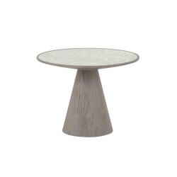Signature Bijzettafel van eikenhout en glas l60 cm mafra
