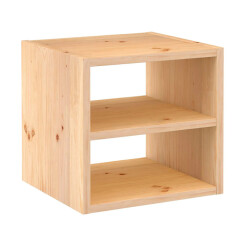 CaliCosy Kubusvormige massief grenen boekenplank met een tussenliggende plank l36,2 x