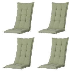 Madison tuinkussens hoge rug panama sage 123x50 - 4 stuks