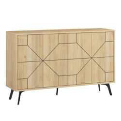 CaliCosy Buffet 4 deuren en versierde deuren l123 cm dune