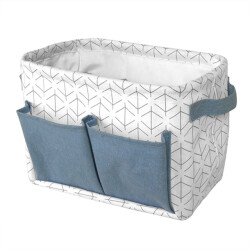 CaliCosy Mand met meerdere compartimenten wit blauw