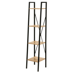 CaliCosy Boekenplank met 4 tiers industriële houtenlook en metaal meubels h148 cm -