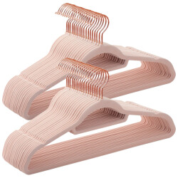 CaliCosy Set van 50 antislip fluweel kleerhangers met draaibare haken