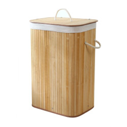 CaliCosy Rechthoekige bamboe wasmand 70l h60 cm