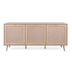 CaliCosy Dressoir met 3 deuren l150 cm rotan afdruk bali
