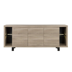 CaliCosy Buffet met 3 deuren eikenhout l220cm franse fabricage
