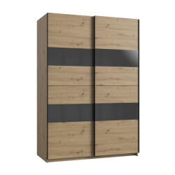 CaliCosy Kledingkast met 2 schuifdeuren en kledingstang l135 cm