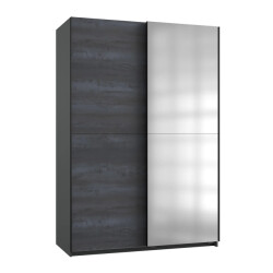 CaliCosy Kledingkast met 2 schuifdeuren waarvan 1 spiegel l135 cm