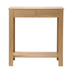 CaliCosy Hoge console met 2 lades in eiken decor l79 cm
