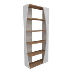 CaliCosy Etagère 5 planken witte decoratie en atlantische pijnboom h150 cm selge