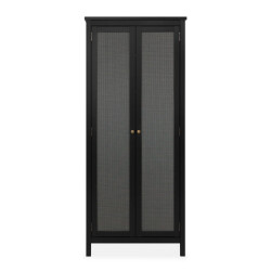 CaliCosy Kast 2 deuren zwart en metaal effect h187 cm krakow