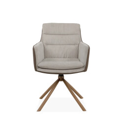 CaliCosy Set van 2 stoelen en houtdecor l63 cm logan