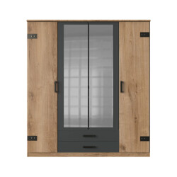 CaliCosy Kast met 4 deuren waarvan 2 spiegels en 2 laden l180 cm