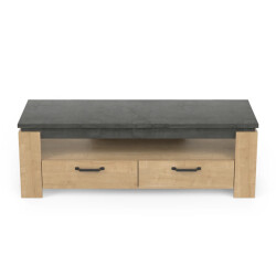 CaliCosy Tv-meubel 2 laden eiken en antracietgrijs decor austin l140 cm