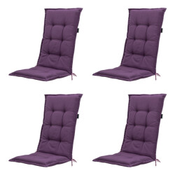 Madison tuinkussen lage rug panama purple 105x50cm 4 stuks