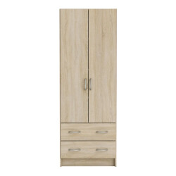 CaliCosy Kast 2 deuren 2 laden, houten decor l60,9 cm dual