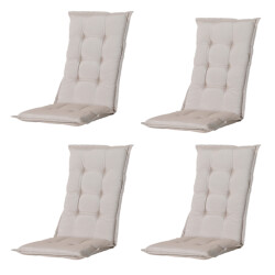 Madison tuinkussens hoge rug panama linnen 123x50 - 4 stuks