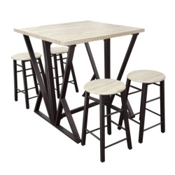 CaliCosy Hoge inklapbare tafel + 4 krukken dock