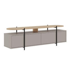 CaliCosy Tv-meubel 4 deuren en metalen poten l160 cm hinoa