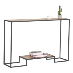 CaliCosy Moderne console 2 niveaus eiken decor l120cm