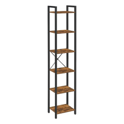 CaliCosy Rek 6 niveaus industrieel metaal en hout l40 x h187.5 cm