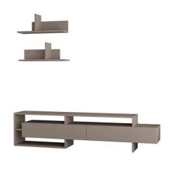 CaliCosy Tv-meubel met 2 deuren en 2 muurplanken l180 cm gara