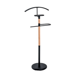 CaliCosy Butler van beukenhout en zwart metaal h112 cm