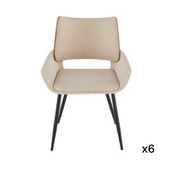 Signature Set van 6 stoelen in stof h81 cm hortense