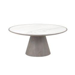 Signature Salontafel van eikenhout en marmer l80 cm mafra