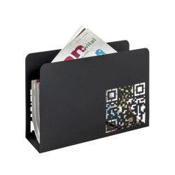 CaliCosy Tijdschriftenrek van zwart metaal h26 cm