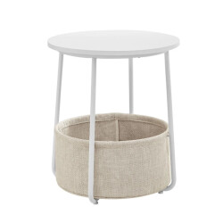 CaliCosy Bijzettafel met opbergmand rond h51 cm