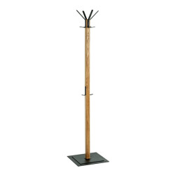 CaliCosy Kapstok van eikenhout en zwart metaal h180 cm