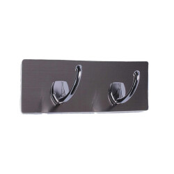 CaliCosy Kleefplaat 2 haken grijs 22 x 7,5 cm