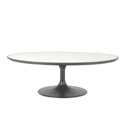 CaliCosy Ovale salontafel van wit marmer tulipe