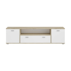 CaliCosy 2-deurs buffetkast met 1 witte en sonoma eiken nis l181 cm cosmo