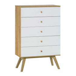 CaliCosy Commode met 5 laden l75 cm nature