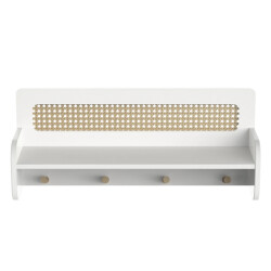 CaliCosy Etagère murale avec 4 patères l68 cm ochna