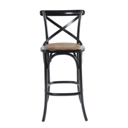 CaliCosy Barkruk van massief hout en webbing l50 cm bistrot