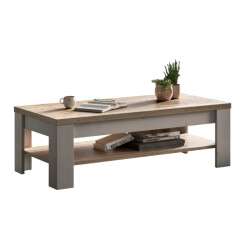 CaliCosy Salontafel met onderblad voor opbergruimte l110 cm country