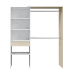 CaliCosy Kledingkast 1 lade 3 opbergvakken h187 cm