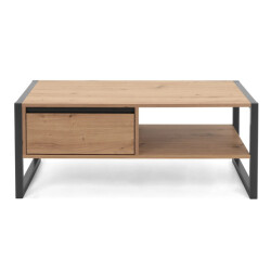 CaliCosy Salontafel eikenkleurig en antracietgrijs l100 cm denver